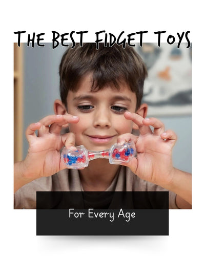the best fidget toys blog. image shows a young boy holding a fidget toy in both hands