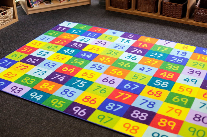 1-100 Numbers 2x1.5m Carpet, Learning SPACE