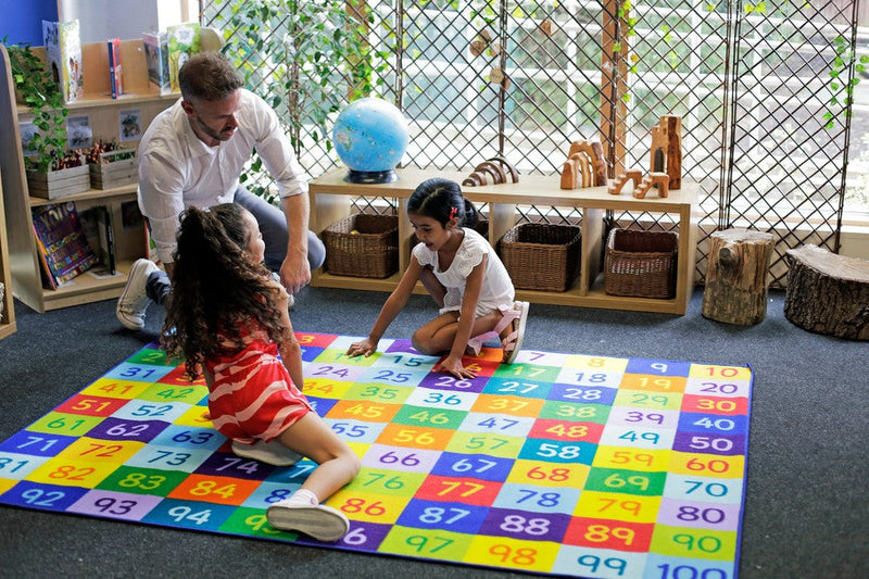 1-100 Numbers 2x1.5m Carpet, Learning SPACE
