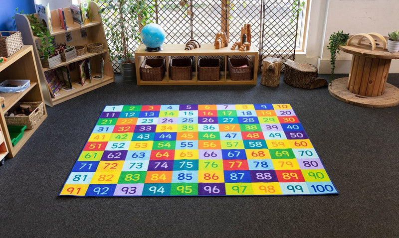 1-100 Numbers 2x1.5m Carpet, Learning SPACE