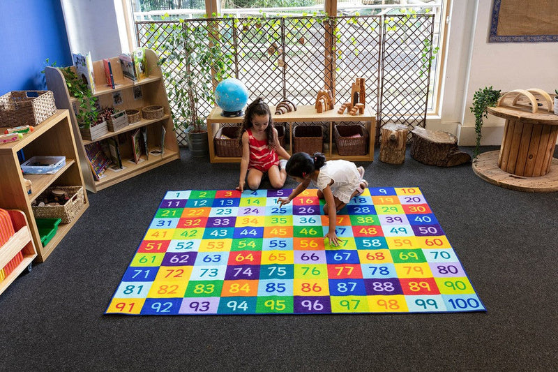 1-100 Numbers 2x1.5m Carpet, Learning SPACE