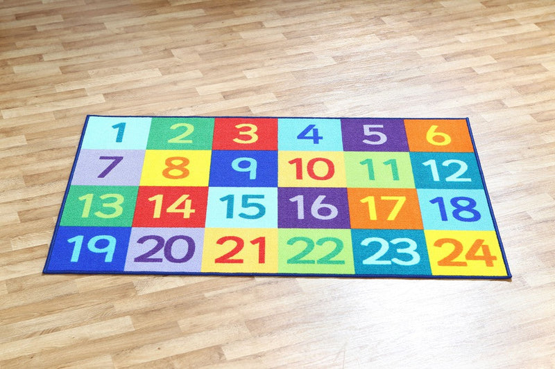 1-24 Numbers 1.5x1m Carpet, Learning SPACE