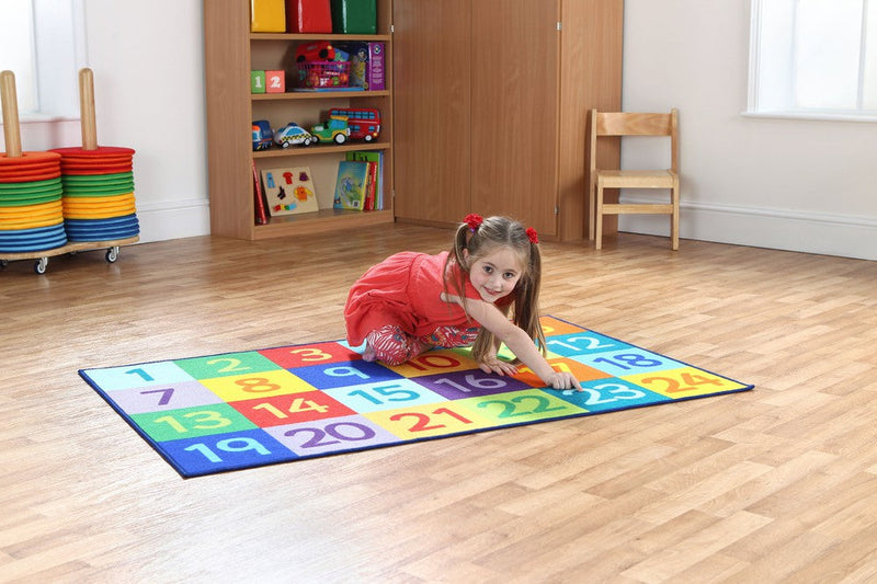1-24 Numbers 1.5x1m Carpet, Learning SPACE