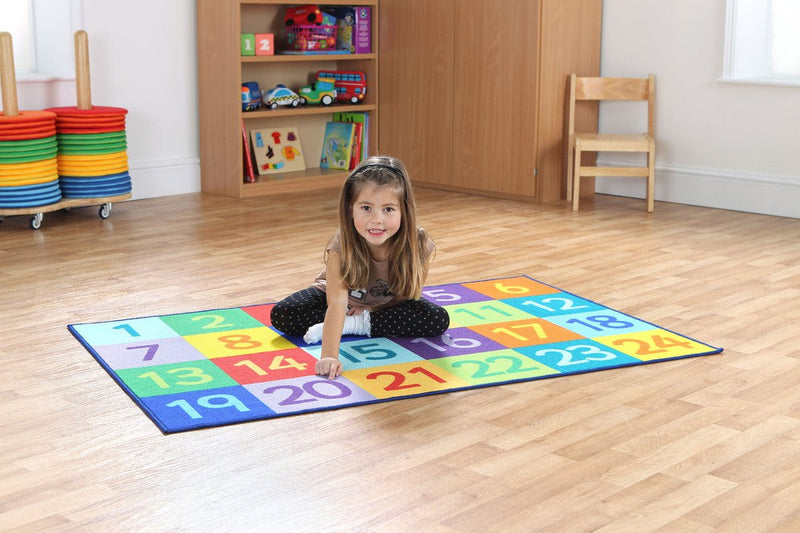 1-24 Numbers 1.5x1m Carpet, Learning SPACE