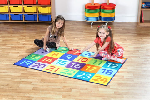 1-24 Numbers 1.5x1m Carpet-Counting Numbers & Colour,Educational Carpet,Kit For Kids,Mats & Rugs,Multi-Colour,Rectangular,Rugs,Wellbeing Furniture-Learning SPACE