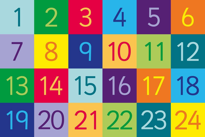 1-24 Numbers 1.5x1m Carpet, Learning SPACE