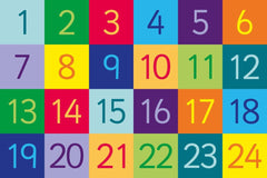 1-24 Numbers 1.5x1m Carpet-Counting Numbers & Colour,Dropship,Educational Carpet,Kit For Kids,Mats & Rugs,Multi-Colour,Rectangular,Rugs,Wellbeing Furniture-Learning SPACE