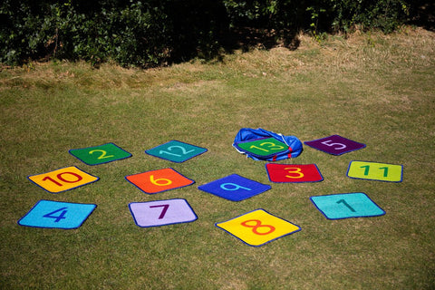 1-24 Numbers Mini Indoor/Outdoor Mats with holdall-Counting Numbers & Colour,Dropship,Educational Carpet,Kit For Kids,Mats,Mats & Rugs,Multi-Colour,Rugs,Sit Mats,Square,Wellbeing Furniture-Learning SPACE