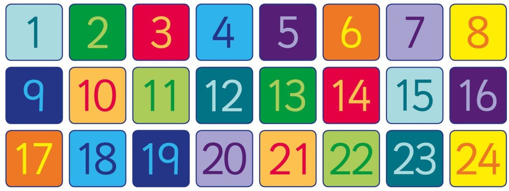 1-24 Numbers Mini Indoor/Outdoor Mats with holdall-Counting Numbers & Colour,Dropship,Educational Carpet,Kit For Kids,Mats,Mats & Rugs,Multi-Colour,Rugs,Sit Mats,Square,Wellbeing Furniture-Learning SPACE