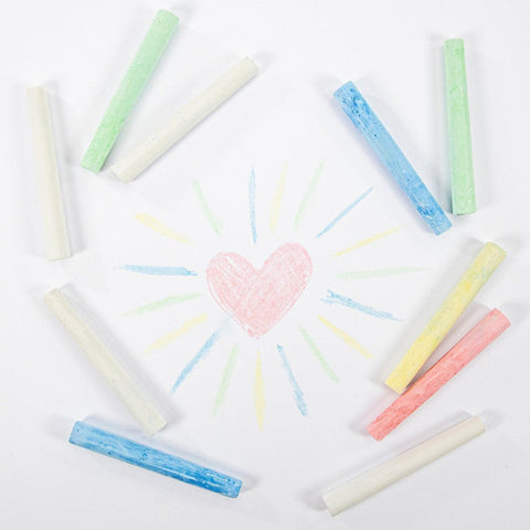 10 Chalks White and Coloured-Writing & Correction Tools-Art Materials,Arts & Crafts,Chalk,Drawing & Easels,Early Arts & Crafts,Galt,Primary Arts & Crafts,Stock-Learning SPACE