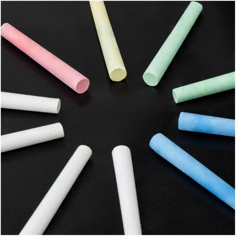 10 Chalks White and Coloured-Writing & Correction Tools-Art Materials,Arts & Crafts,Chalk,Drawing & Easels,Early Arts & Crafts,Galt,Primary Arts & Crafts,Stock-Learning SPACE