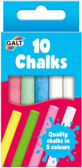 10 Chalks White and Coloured-Writing & Correction Tools-Art Materials,Arts & Crafts,Chalk,Drawing & Easels,Early Arts & Crafts,Galt,Primary Arts & Crafts,Stock-Learning SPACE