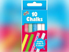 10 Chalks White and Coloured-Writing & Correction Tools-Art Materials,Arts & Crafts,Chalk,Drawing & Easels,Early Arts & Crafts,Galt,Primary Arts & Crafts,Stock-Learning SPACE