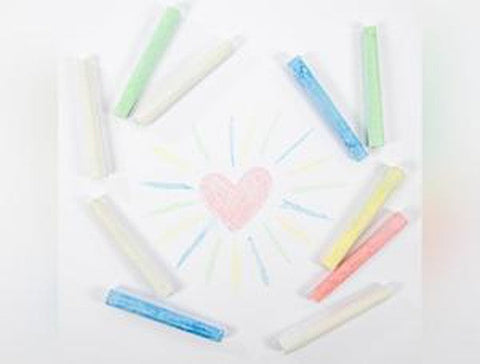 10 Chalks White and Coloured-Writing & Correction Tools-Art Materials, Arts & Crafts, Chalk, Drawing & Easels, Early Arts & Crafts, Galt, Primary Arts & Crafts, Stock-Learning SPACE