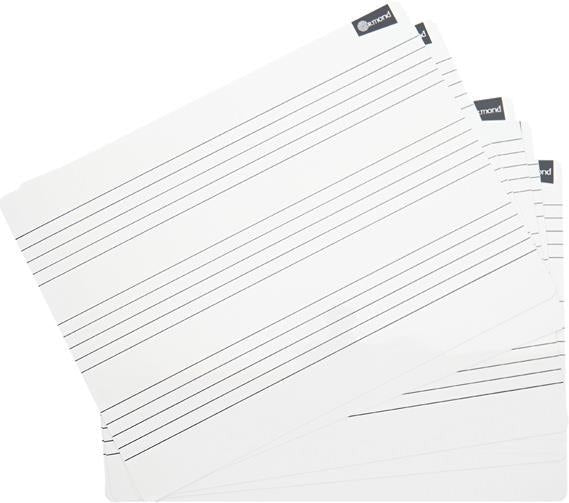 10 Dry Wipe Boards - 228 x 305 mm - Music Edition, Learning SPACE