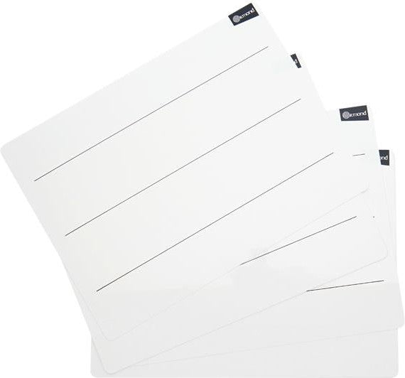10 Dry Wipe Boards - 228x305mm - Wide Ruled, Learning SPACE