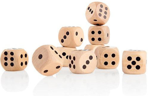 10 Wooden Dice - Big-Addition & Subtraction,Clever Kidz,Counting Numbers & Colour,Dyscalculia,Early years Games & Toys,Early Years Maths,Games & Toys,Learning Difficulties,Maths,Maths Toys,Neuro Diversity,Primary Games & Toys,Primary Maths,Primary Travel Games & Toys,Stock,Table Top & Family Games,Teen Games-Learning SPACE
