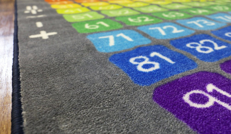 100 Square Counting Grid 2x2m Carpet, Learning SPACE
