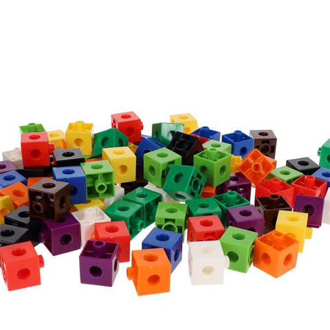 100Pcs Linking Cubes - Learn Numbers and Fractions-Addition & Subtraction,Clever Kidz,Counting Numbers & Colour,Early Years Maths,Fractions Decimals & Percentages,Learning Difficulties,Maths,Maths Toys,Primary Maths-Learning SPACE