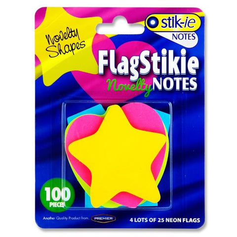 100pce Novelty Notes Assorted Shapes - Sticky Notes-Back To School,Handwriting,Stationery-Learning SPACE