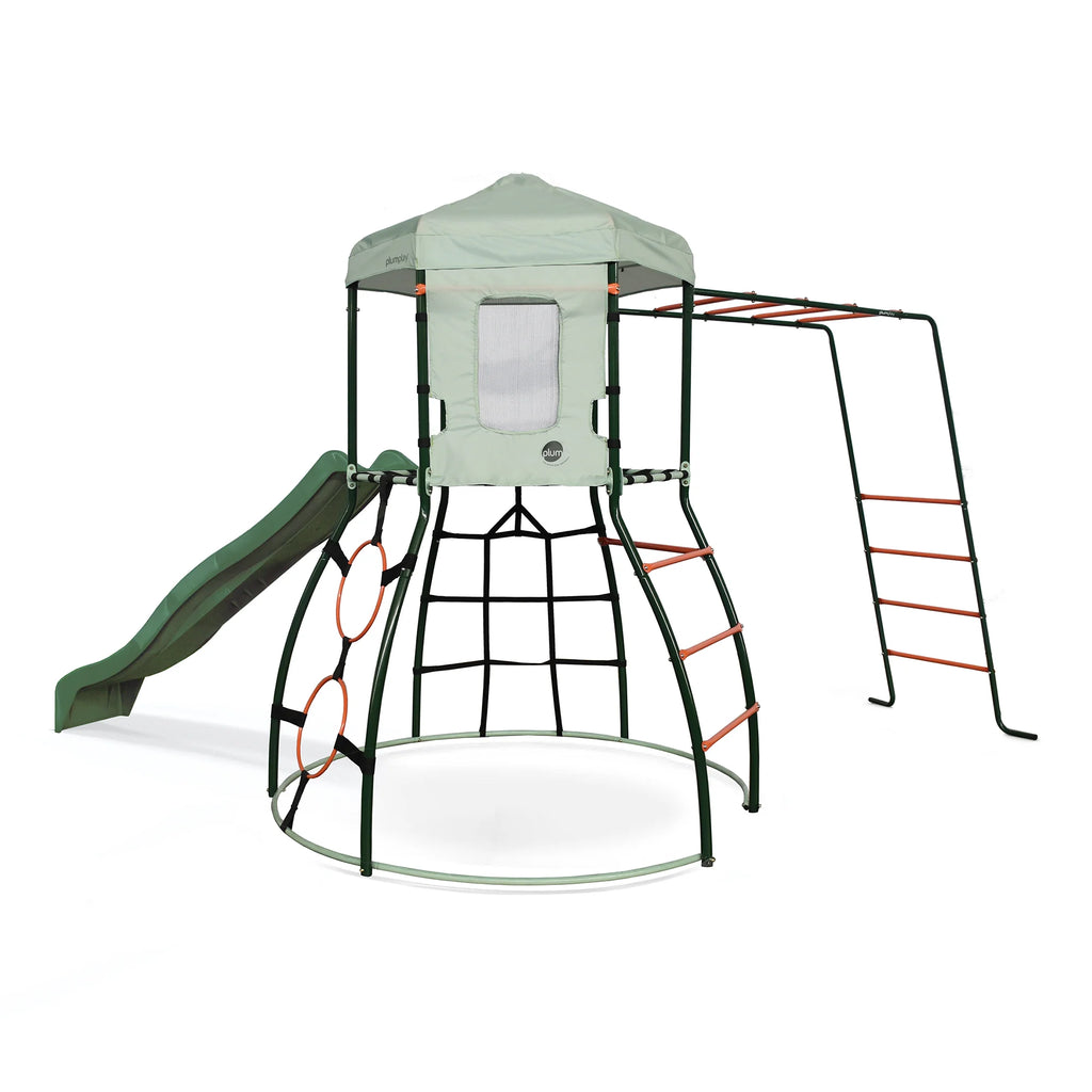 Plum® Metal Climbing Dome with Slide & Monkey Bars, Outdoor Play Equipment Learning SPACE