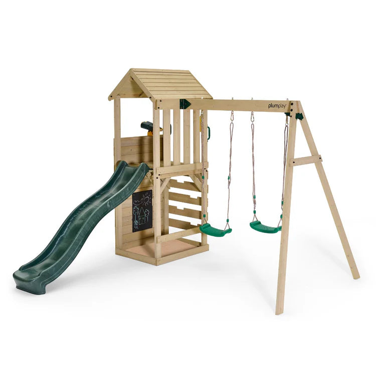 Plum Wooden Lookout Tower With Slide, Swings Learning SPACE