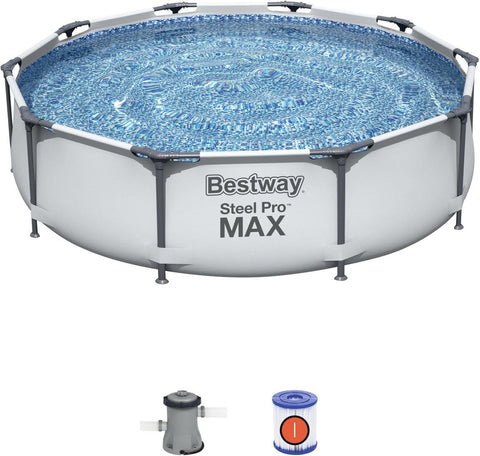 10ft Steel Pro Max Frame Pool-Bestway,Outdoor Sand & Water Play,Seasons,Stock,Summer,Swimming Pools,Water & Sand Toys-Learning SPACE