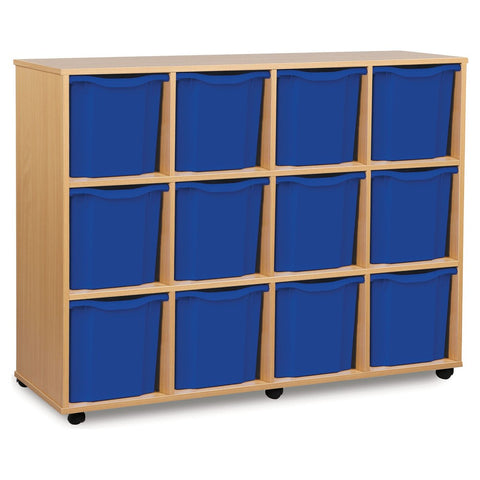 12 Quad Tray Unit-Shelves, Storage, Storage Bins & Baskets, Trays, Wellbeing Furniture-Learning SPACE