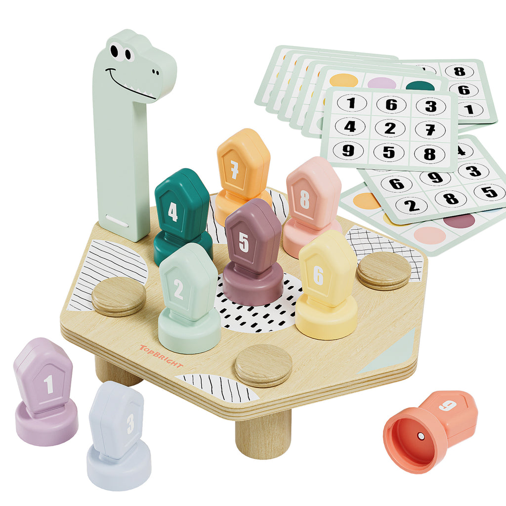 Happy Dino Twist Wooden Game, Learning SPACE