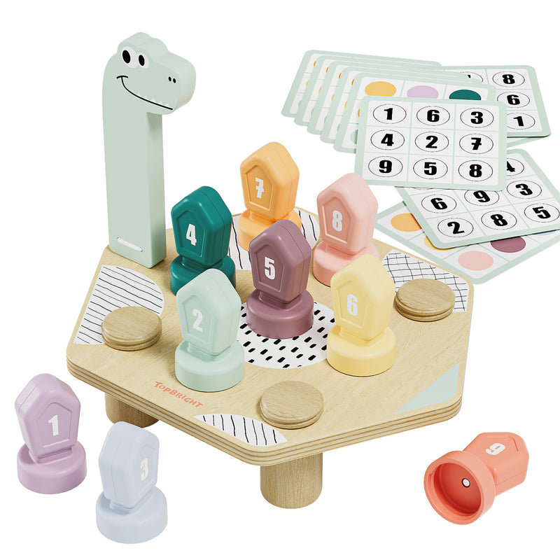 Happy Dino Twist Wooden Game, Learning SPACE