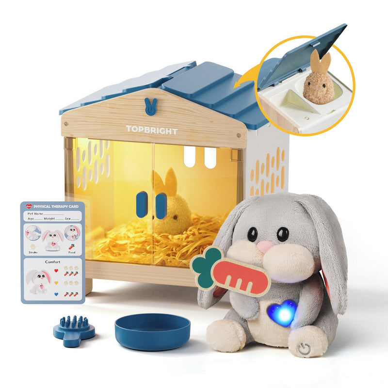 Care Pets - Mummy Bunny Interactive Cuddly Toy, Learning SPACE