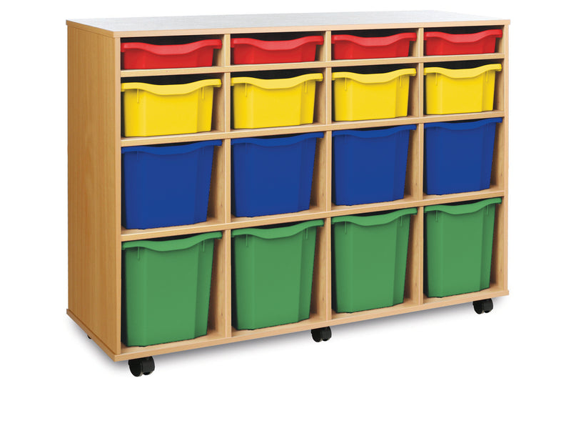 16 Combination Tray Unit, Beech Learning SPACE