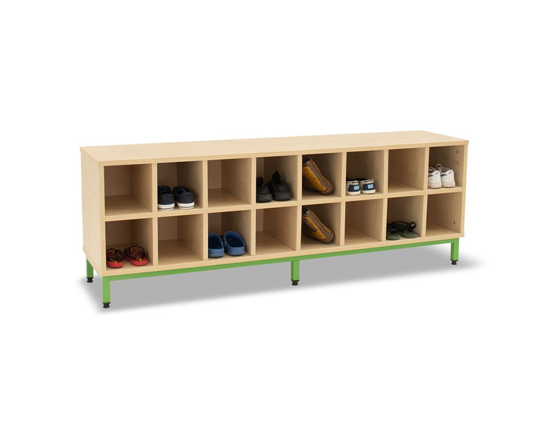 16 Compartment Bench, Maple Apple Green Learning SPACE