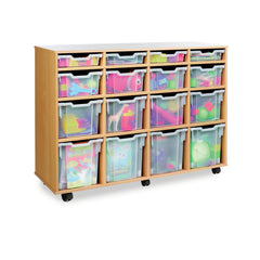 16 Combination Tray Unit-Shelves, Storage, Storage Bins & Baskets, Trays, Wellbeing Furniture-Learning SPACE