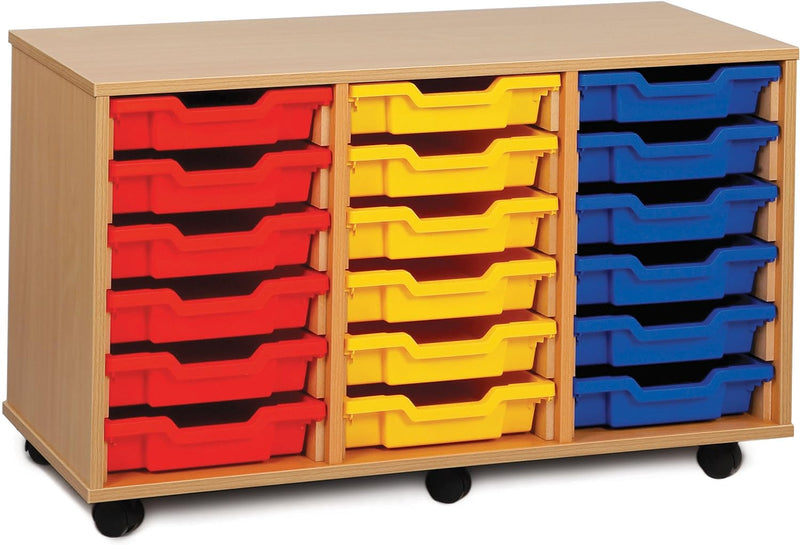 18 Single Tray Unit, Beech Learning SPACE
