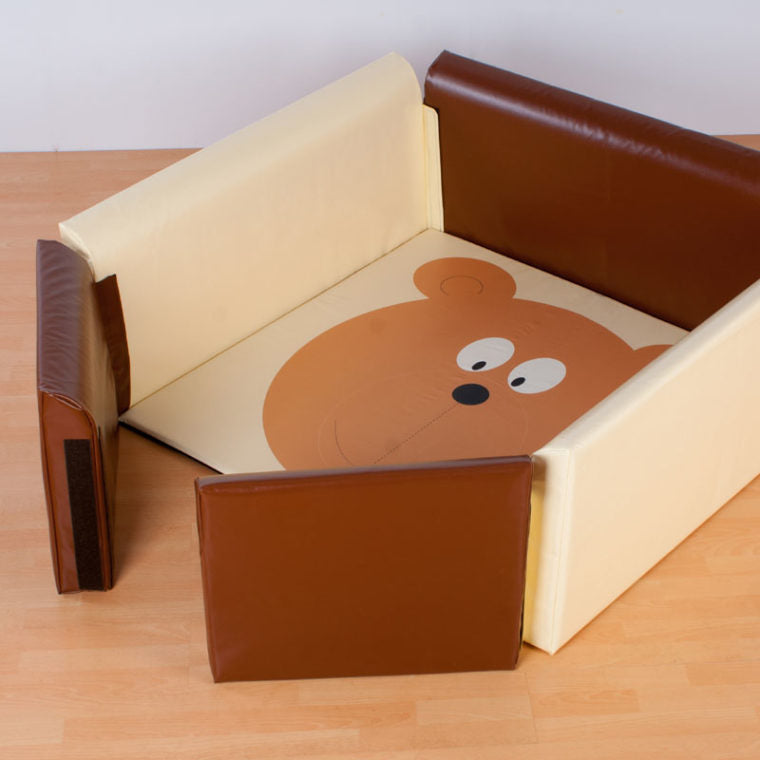 1.4m Square Soft Sided Den, Brown/Cream Learning SPACE