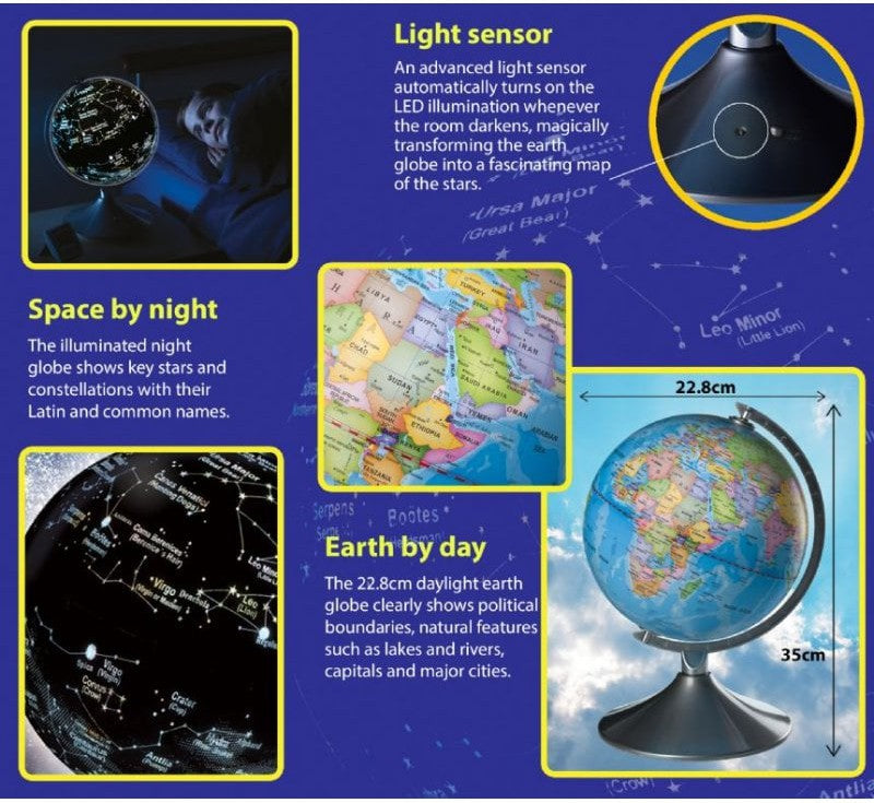 2 in 1 Globe Earth & Constellations, Learning SPACE