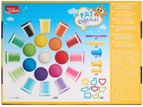 20 Pots of Play Dough-AllSensory, Arts & Crafts, Back To School, Core Range, Craft Activities & Kits, Down Syndrome, Maped Stationery, Modelling Clay, Nurture Room, Primary Arts & Crafts, Sensory Processing Disorder-Learning SPACE