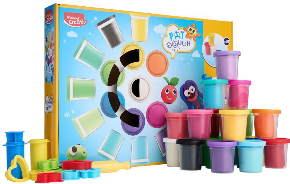20 Pots of Play Dough-AllSensory,Arts & Crafts,Back To School,Core Range,Craft Activities & Kits,Down Syndrome,excell2,Maped Stationery,Messy Play,Modelling Clay,Nurture Room,Primary Arts & Crafts,Sensory Processing Disorder-Learning SPACE