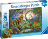 200 Piece Jigsaw Puzzle - Realm Of The Giants Dinosaurs XXL-100-1000 Piece Jigsaw,Dinosaurs. Castles & Pirates,Games & Toys,Gifts for 5-7 Years Old,Imaginative Play,Ravensburger Jigsaws-Learning SPACE