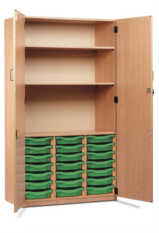 21 Single Tray Storage Cupboard-Cupboards,Cupboards With Doors,Dropship,Storage,Storage Bins & Baskets,Trays,Wellbeing Furniture-Learning SPACE