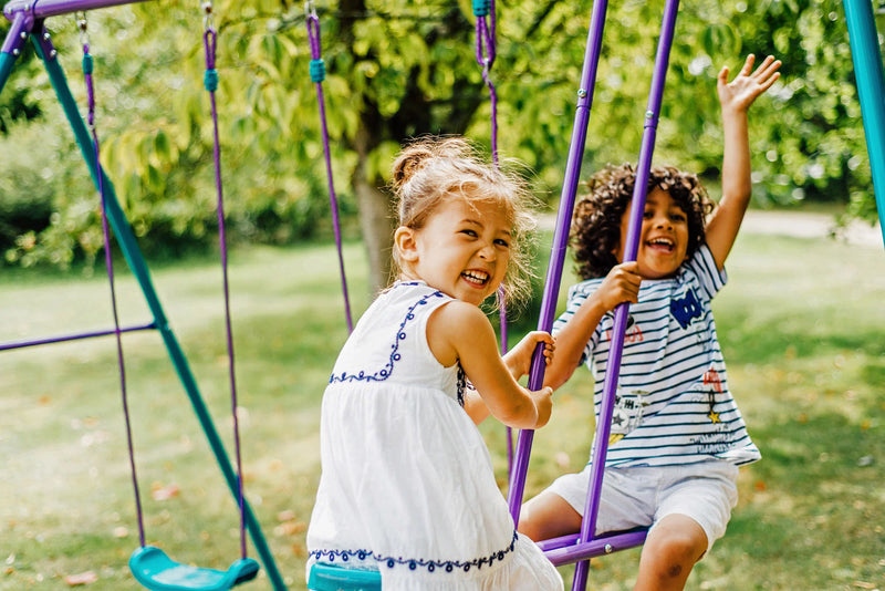 Plum® Jupiter® Double Swing & Glider, Swings Learning SPACE