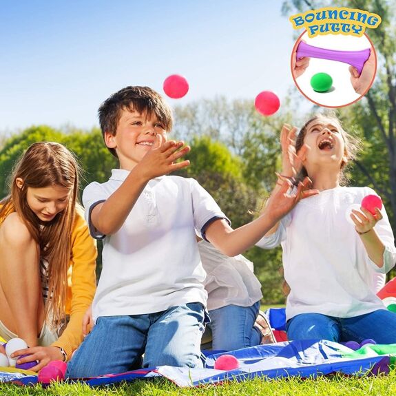 24 Bouncy Putty Pots - Roll into a ball and bounce!, Learning SPACE