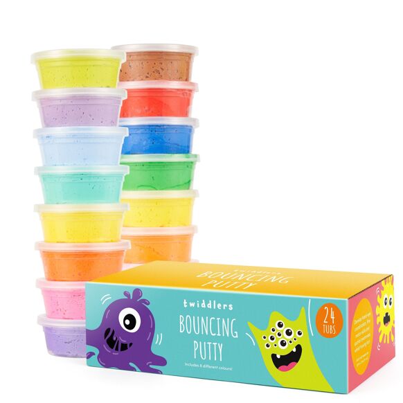 24 Bouncy Putty Pots - Roll into a ball and bounce!, Learning SPACE