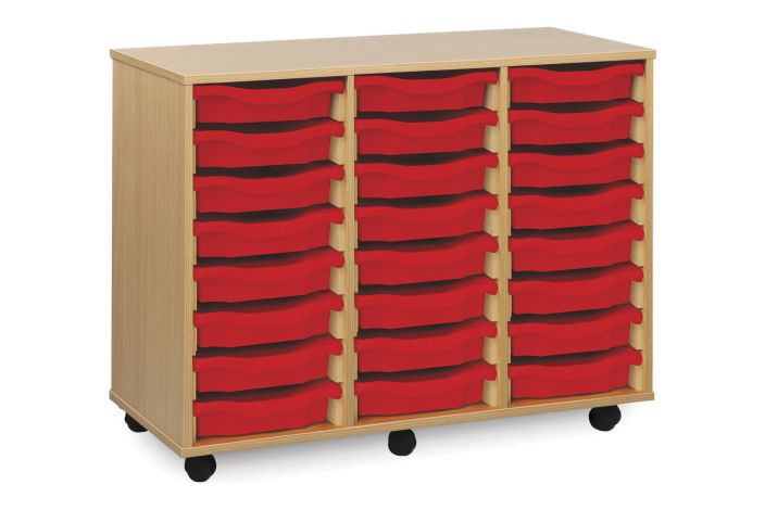 24 Single Tray Unit, Beech Learning SPACE