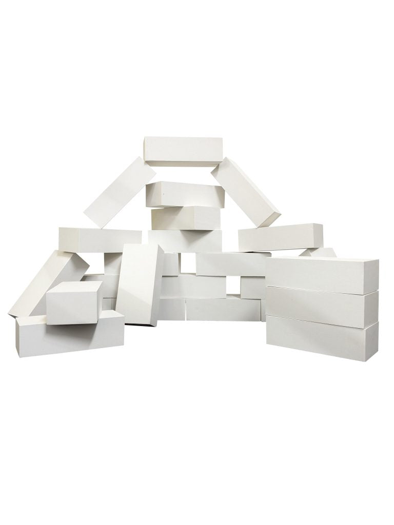 25 White Foam Bricks - Build, Create, and Play!, Learning SPACE