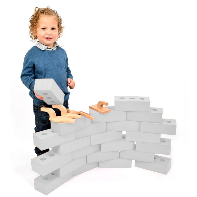 25 White Foam Bricks - Build, Create, and Play!, Learning SPACE