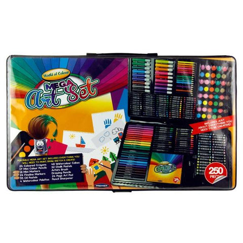 250 Piece Mega Art Set-Art Materials,Arts & Crafts,Back To School,Chalk,Craft Activities & Kits,Early Arts & Crafts,Primary Arts & Crafts,Stationery-Learning SPACE