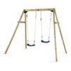 Plum® Wooden Double Swing Set, Outdoor Play Equipment Learning SPACE