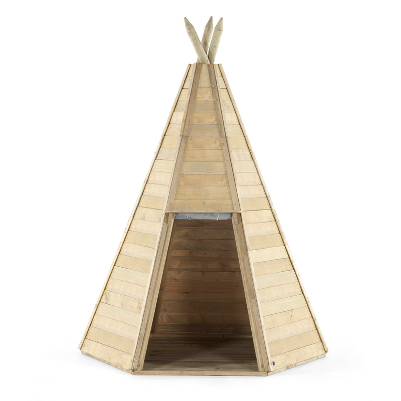 Plum® Great Wooden Teepee Hideaway - Large, Playhouse Learning SPACE
